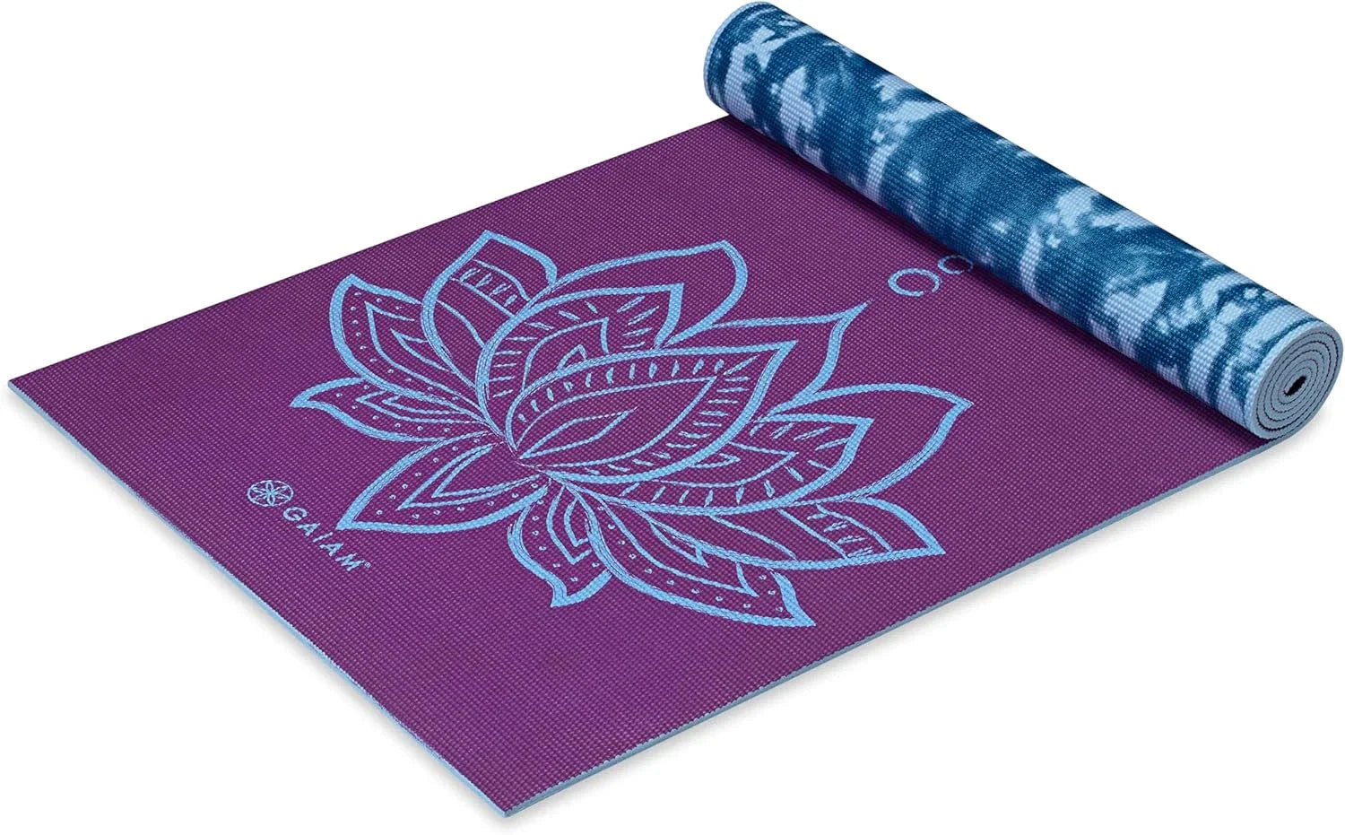 Gaiam Yoga Mat - Premium 6Mm Print Reversible Extra Thick Non Slip Exercise