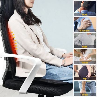 Heated Massage Cushion – Relaxing Vibration for Neck & Back
