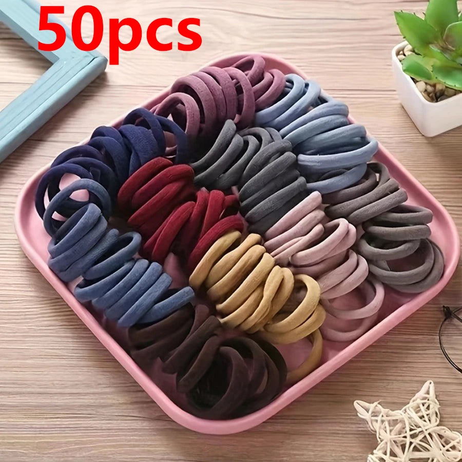 Vibrant Nylon Scrunchie Set