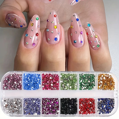 Grid Shimmering Nail Rhinestones – Sparkle & Style Anywhere