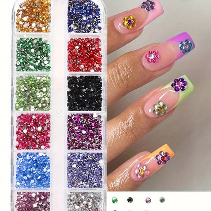 Grid Shimmering Nail Rhinestones – Sparkle & Style Anywhere