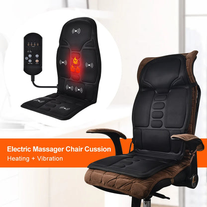 Heated Massage Cushion – Relaxing Vibration for Neck & Back