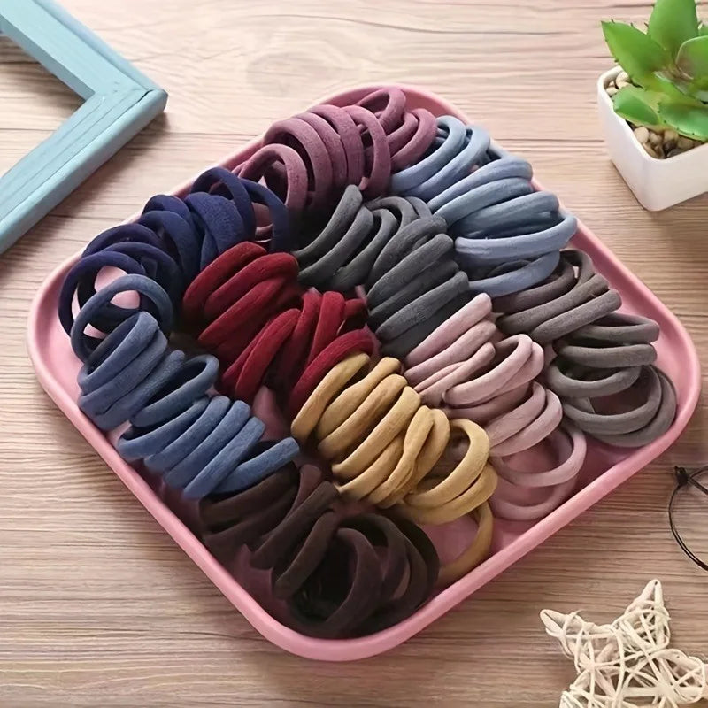 Vibrant Nylon Scrunchie Set